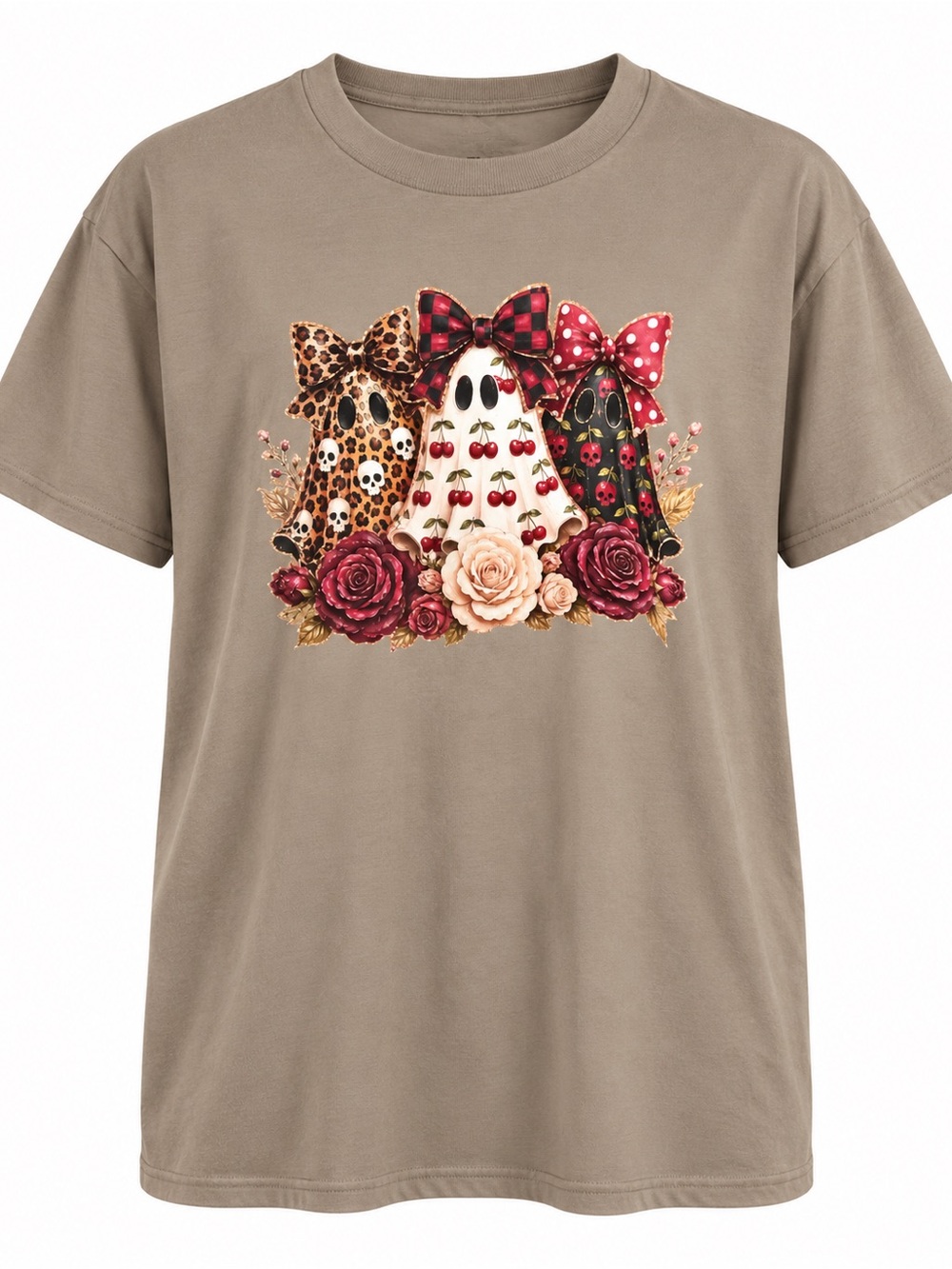 Adult 2XL NWOT Floral Ghost Trio Graphic Tee